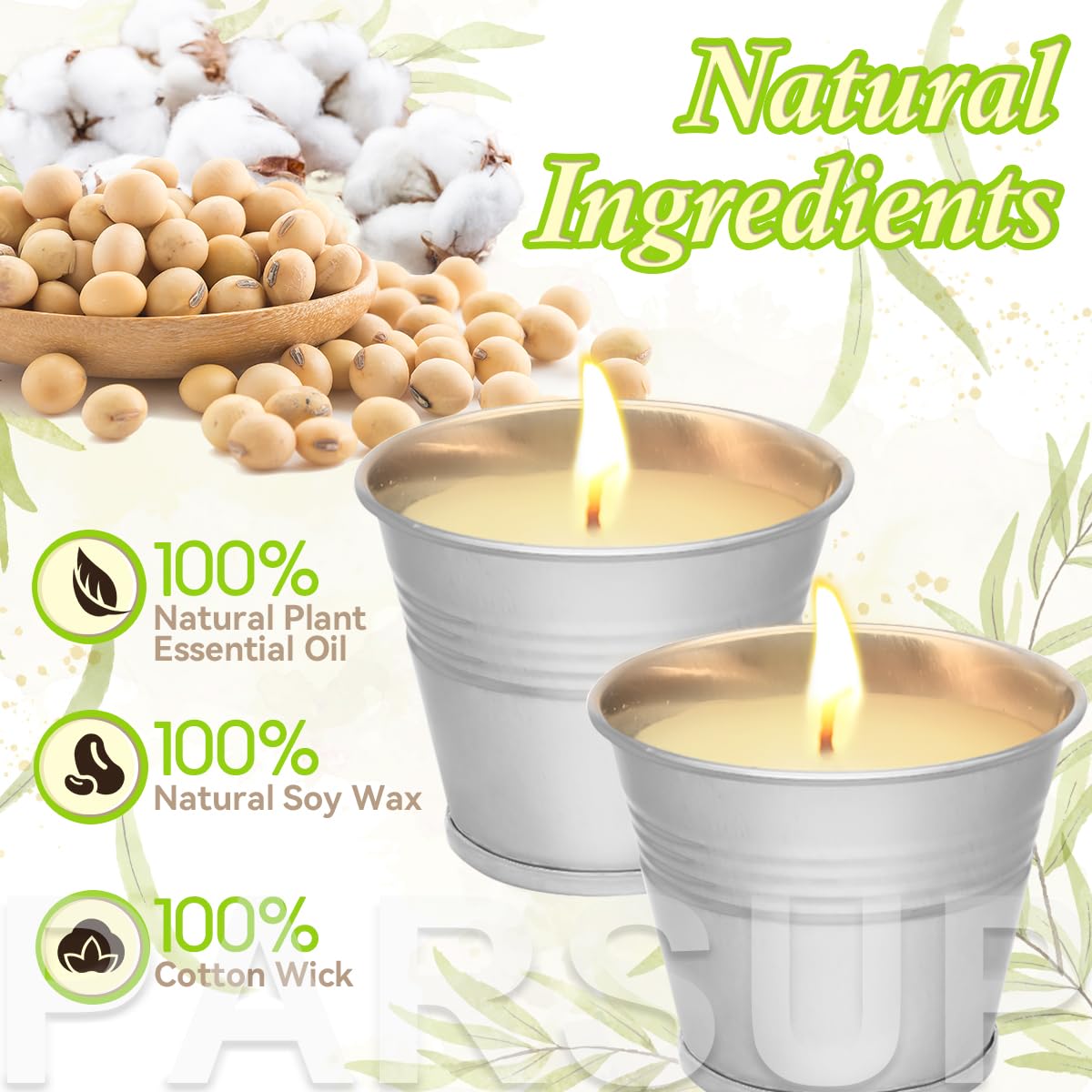 Set di 72 candele votive alla citronella, profumate estive, per interni ed esterni, durata 10 ore, prodotte negli Stati Uniti