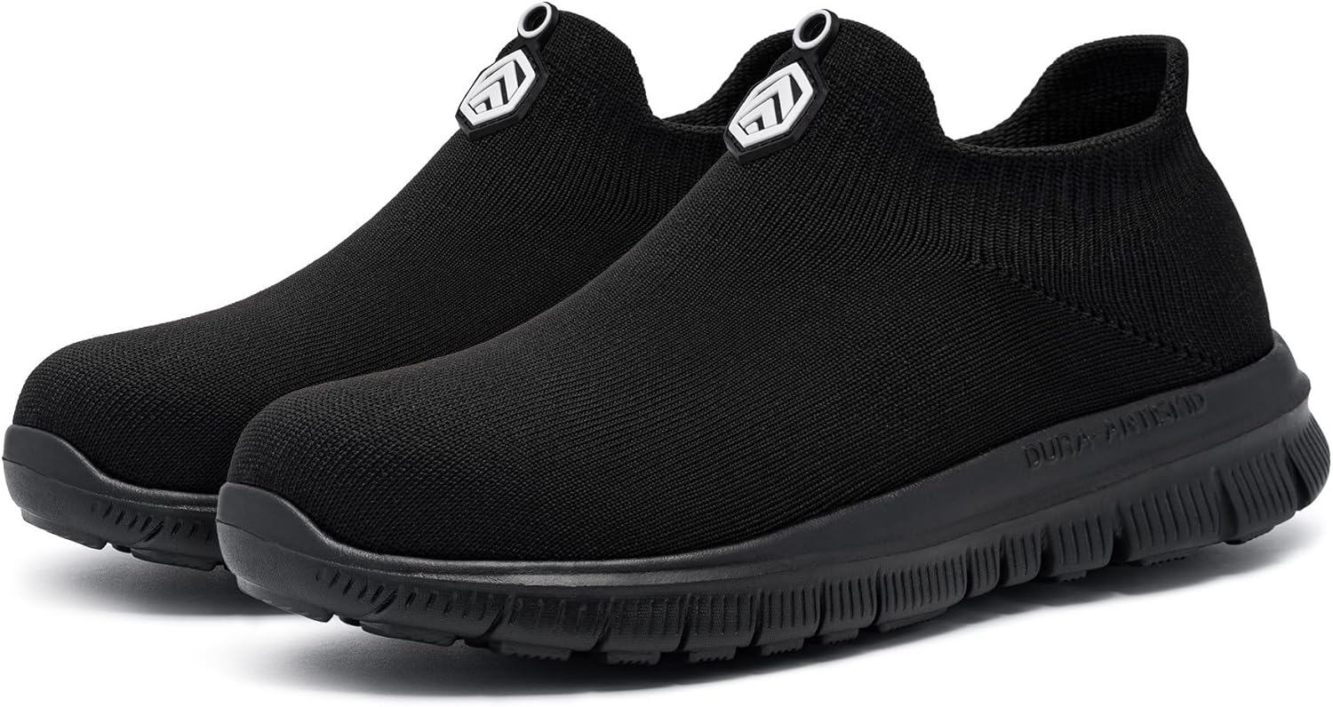 LARNMERN Slip on Steel Toe Shoes for Men Women Composite Toe Shoes Slip on Sneakers Work Safety Shoes Comfortable Lightweight Construction Running Walking Tennis Shoes - Image 9
