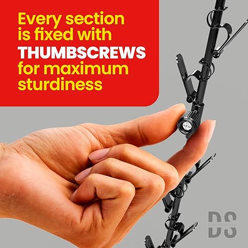 Miniatura 7 de Soporte de exhibición negro de 3 filas de patatas fritas con 39 clips, estante de exhibición de aperitivos al por menor, exhibición de soporte de