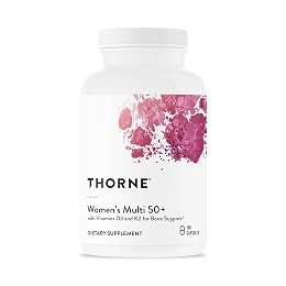 THORNE - Women's Multi 50+ - Comprehensive Daily Multi with Vitamins A, B6, B12, C, D, E, K, Zinc & More - Support Heart, Brain, Bone & Immune Health* - Third-Party Certified - 180 Capsules