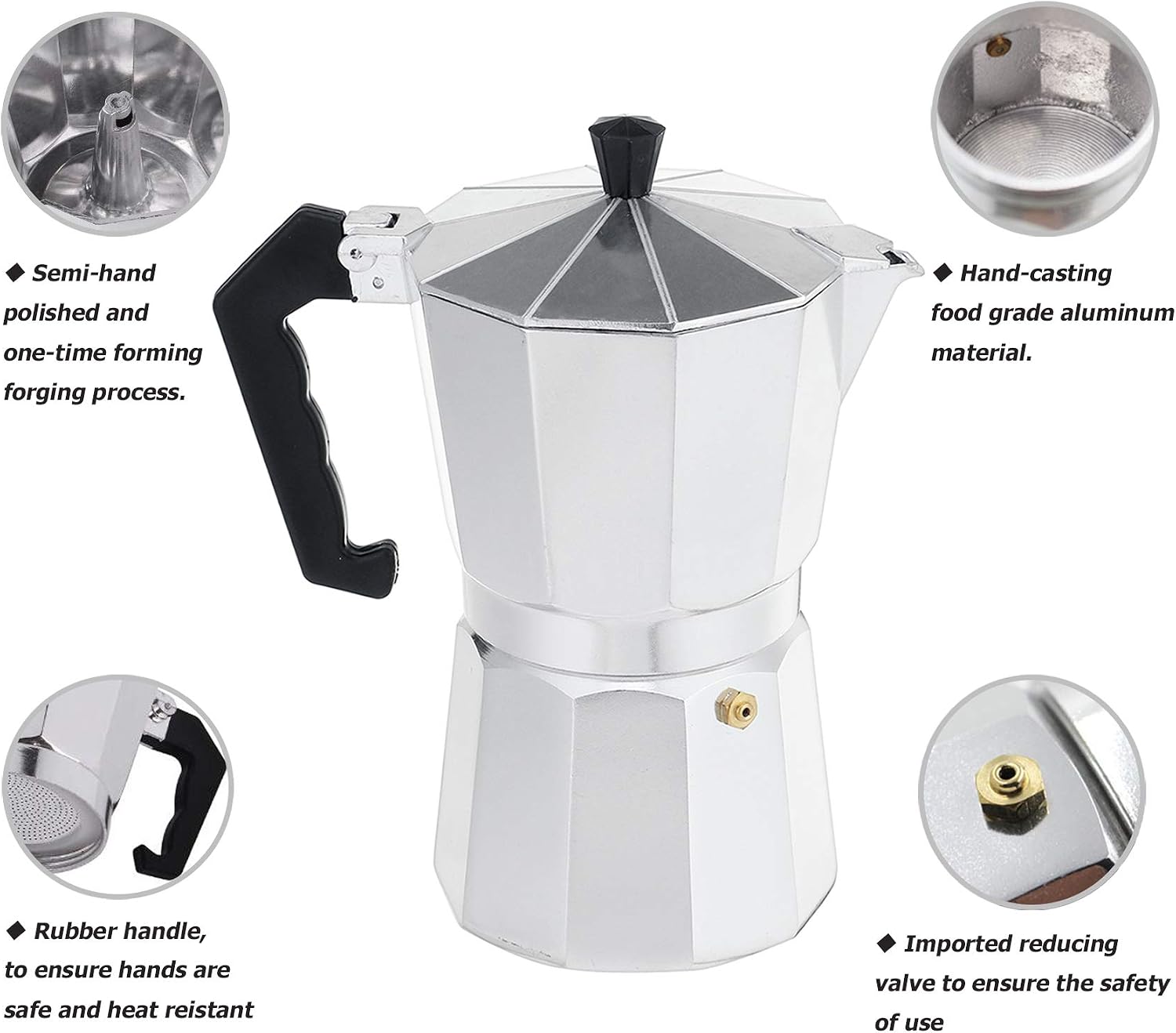 Buy Stovetop Espresso Maker, 6-Cup Moka 