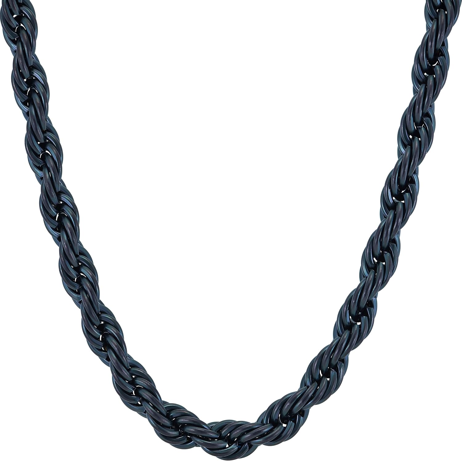 LIFETIME JEWELRY 6mm Rope Chain Necklace for Women and Men 24k Real Gold Plated