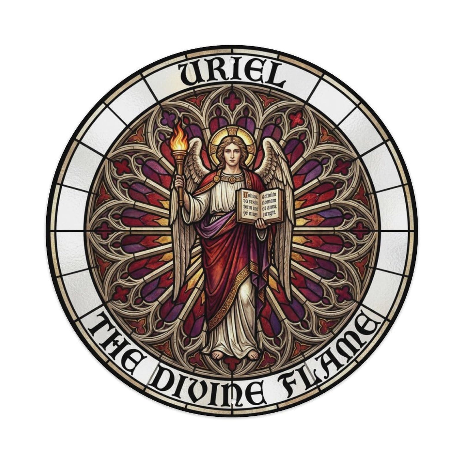 Archangel Uriel Holy Fire The Divine Flame Metal Tin Sign