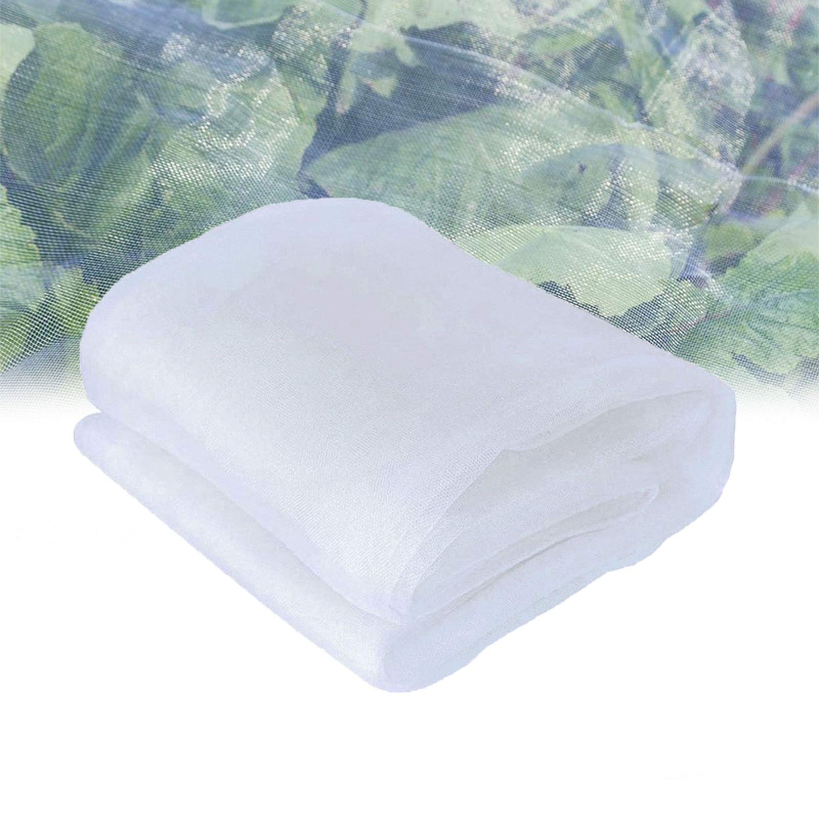 Red De Jardín Ultrafina, Malla Ultrafina para Cultivos, Red para Plantas, Red Antipájaros Blanca, Protege Frutas, Flores y Verduras De Los Pájaros(80 Mesh/0.7mm,4m x 10m)