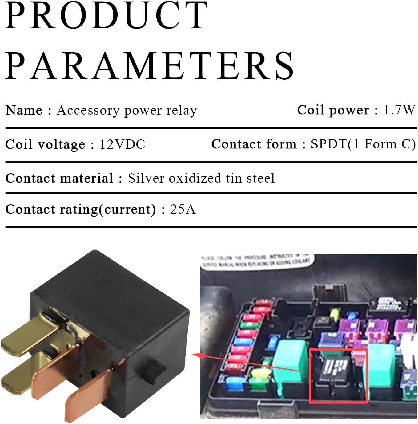 2 PCS Car AC Relay, G8HL-H71 Multiple Use Starter Relay OEM 39794-SDA-A03 39794-SDA-A05, 4 Pin 12V Power Re Lay Plug for Accord Element Civic CR-Z CR-V, Car Accessories