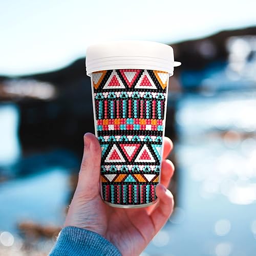 Miniatura 5 de Botella de agua 5D con pintura de diamante de alce de Navidad de taladro completo, botella de agua de 16 onzas sin BPA y arte de diamantes a prueba