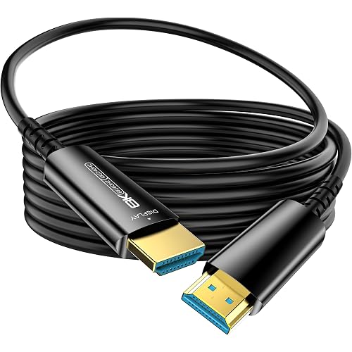 Fiber Optic HDMI Cable 80 FT, 8K Long HDMI 2.1 Cable, Thin HDMI Cord 48Gbps Ultra High Speed, 8K@60Hz 4K@240Hz, Dynamic HDR, eARC,HDCP 2.2&2.3, 3D, Compatible for PS4/5/Xbox/TV/Laptop/Monitor