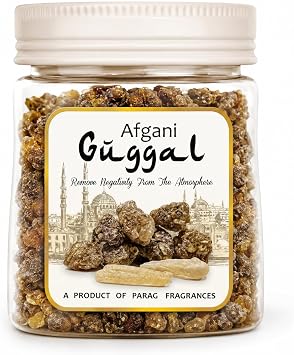 Parag fragrances Afgani Guggal Pure, Natural & Grade 1 Guggal/Gugal/Guggul/Commiphora Mukul Guggal for Dhoop, Dhuni or Hawan 250gm