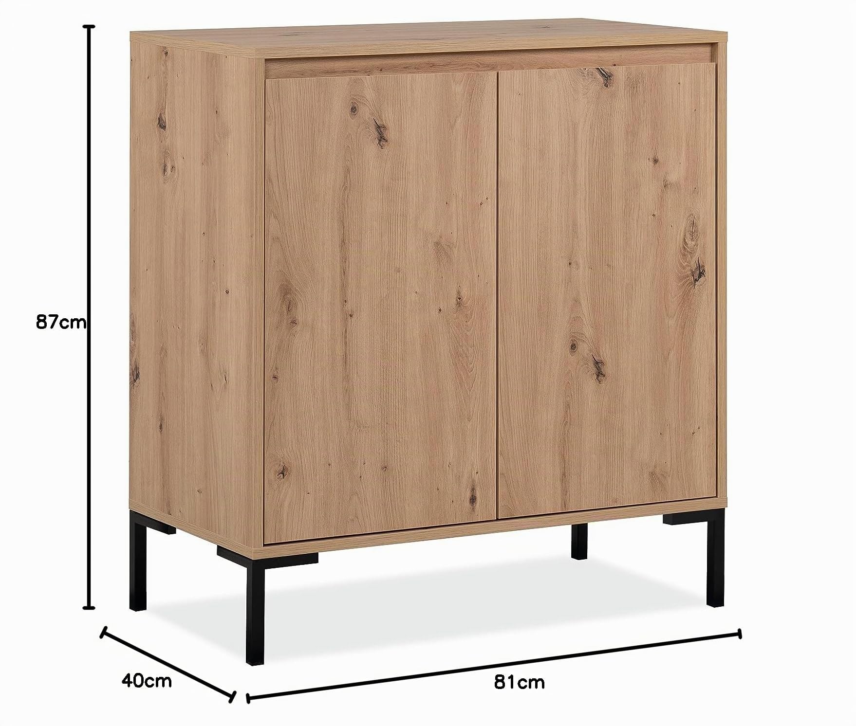 AVANTI TRENDSTORE Capralba - Comó in legno laminato di colore quercia Artisan oak a 2 ante con all'interno 1 ripiano. Altre varianti disponibili. Dimensioni LAP 81x87x40 cm