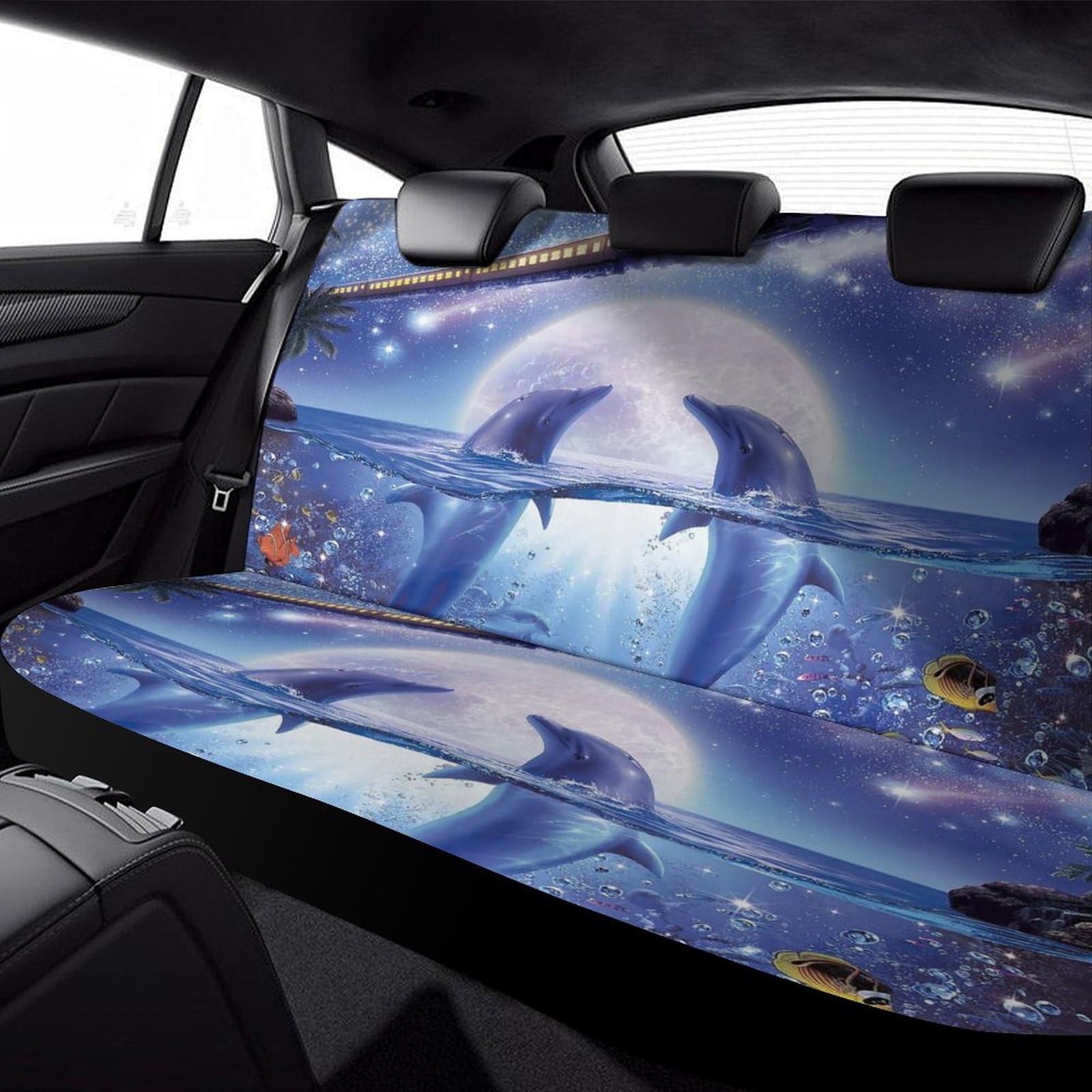 Amazon.co.jp: 車シートカバー イルカ 電車 星空 熱帯魚 カーシート 