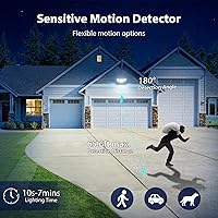 Vista 3 de iMaihom Luz con sensor de movimiento de 100 W al aire libre, 9000LM 6500K LED reflectores de seguridad, 3 cabezales ajustables, luz de detección