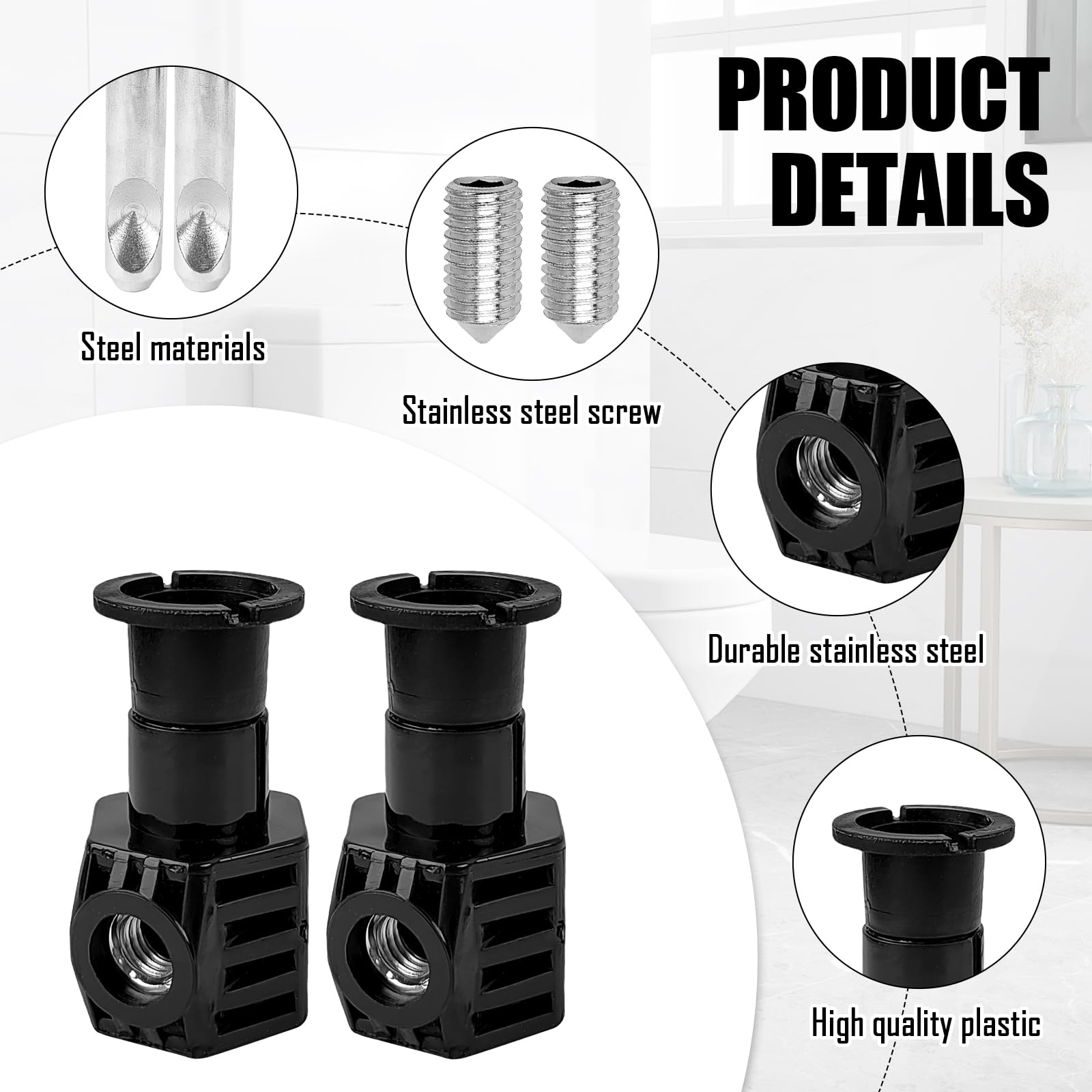 Yooyan Toilet Mounting Set, Intelligent Toilet Seat Mounting Set for Wall-Hanging Toilets, Toilet Connection Set - Image 3