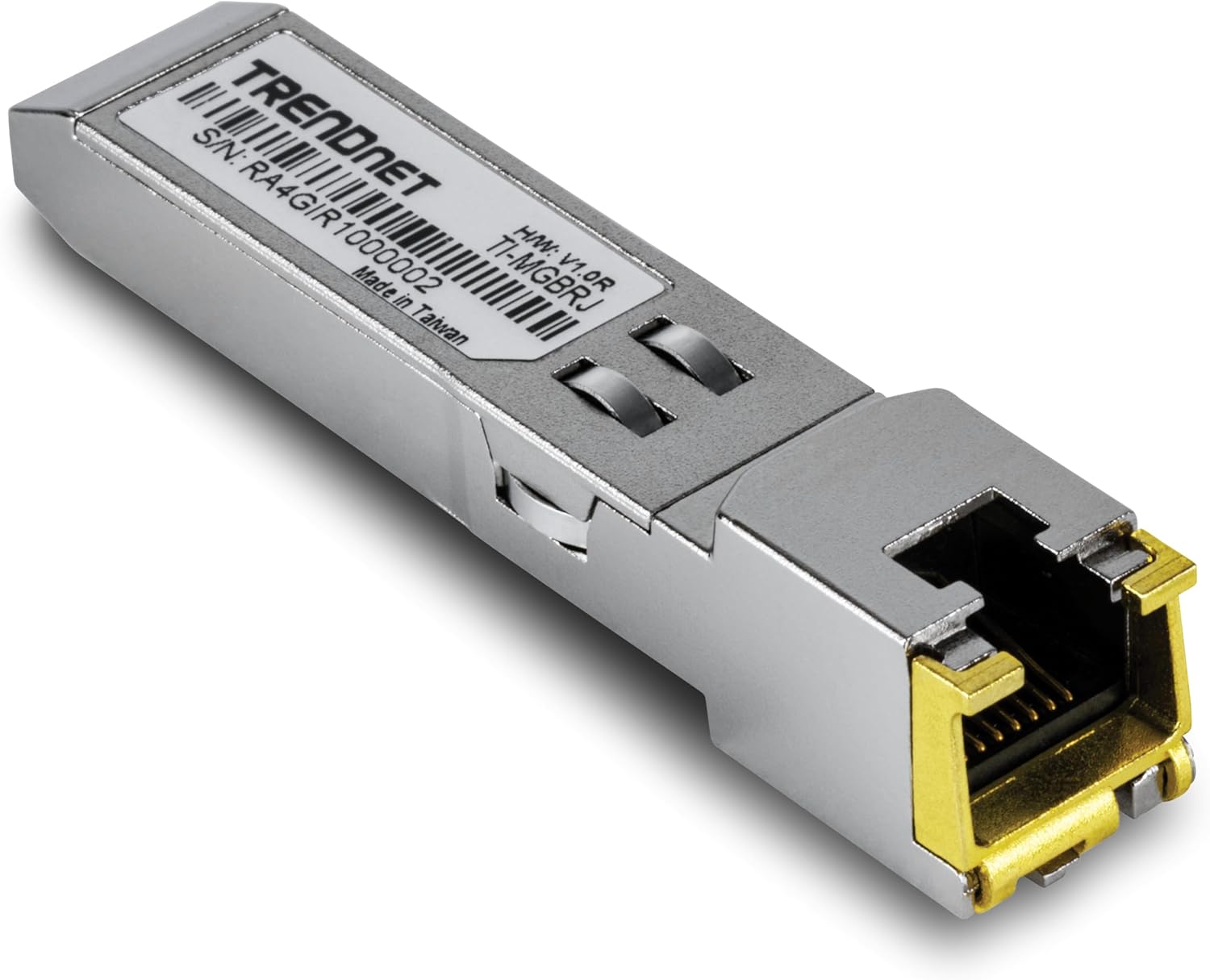 TRENDnet 1000BASE-T Industrial SFP RJ45 Copper Module, TI-MGBRJ, Supports Data Rates up to 1.25Gbps, NDAA TAA Compliant, Lifetime Protection
