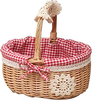 woyada Storage Basket, Food Basket, Rattan Wicker Basket for Storage, Plant Pot Basket and Laundry, Picnic and Food Basque