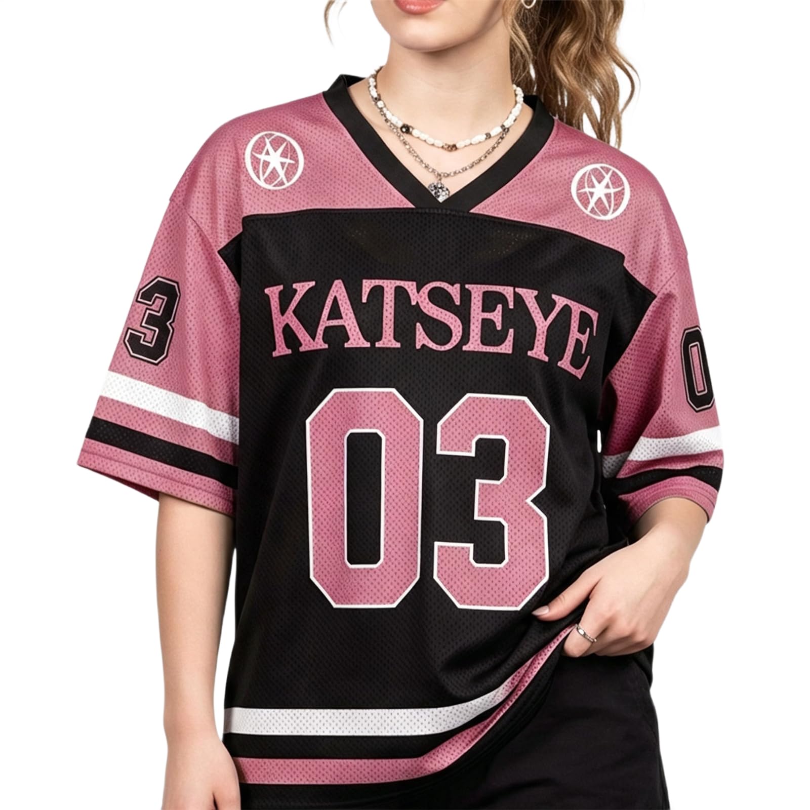 Katseye Tshirt The Wildworld Tour Jersey V-Neck Tee Concert Streetwear Tops