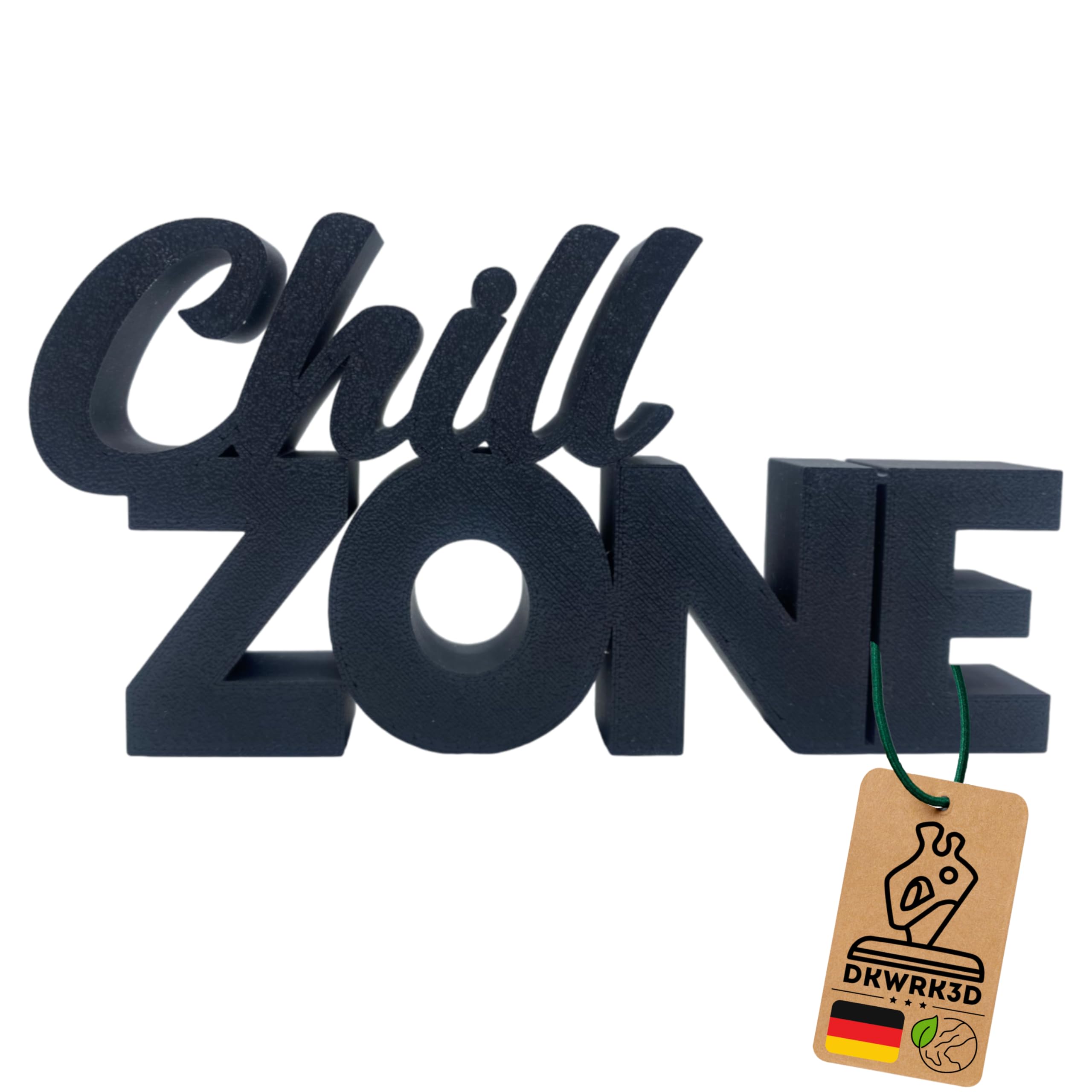 Chill Zone Schriftzug Aufsteller - Gaming Zimmer Deko Aus Kunststoff, Relax Schild Für Wohn- & Jugendzimmer