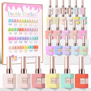 Double Rhythm 28Pcs 0.5Oz Gel Nail Polish Set Same Color Same Bottle Soa...