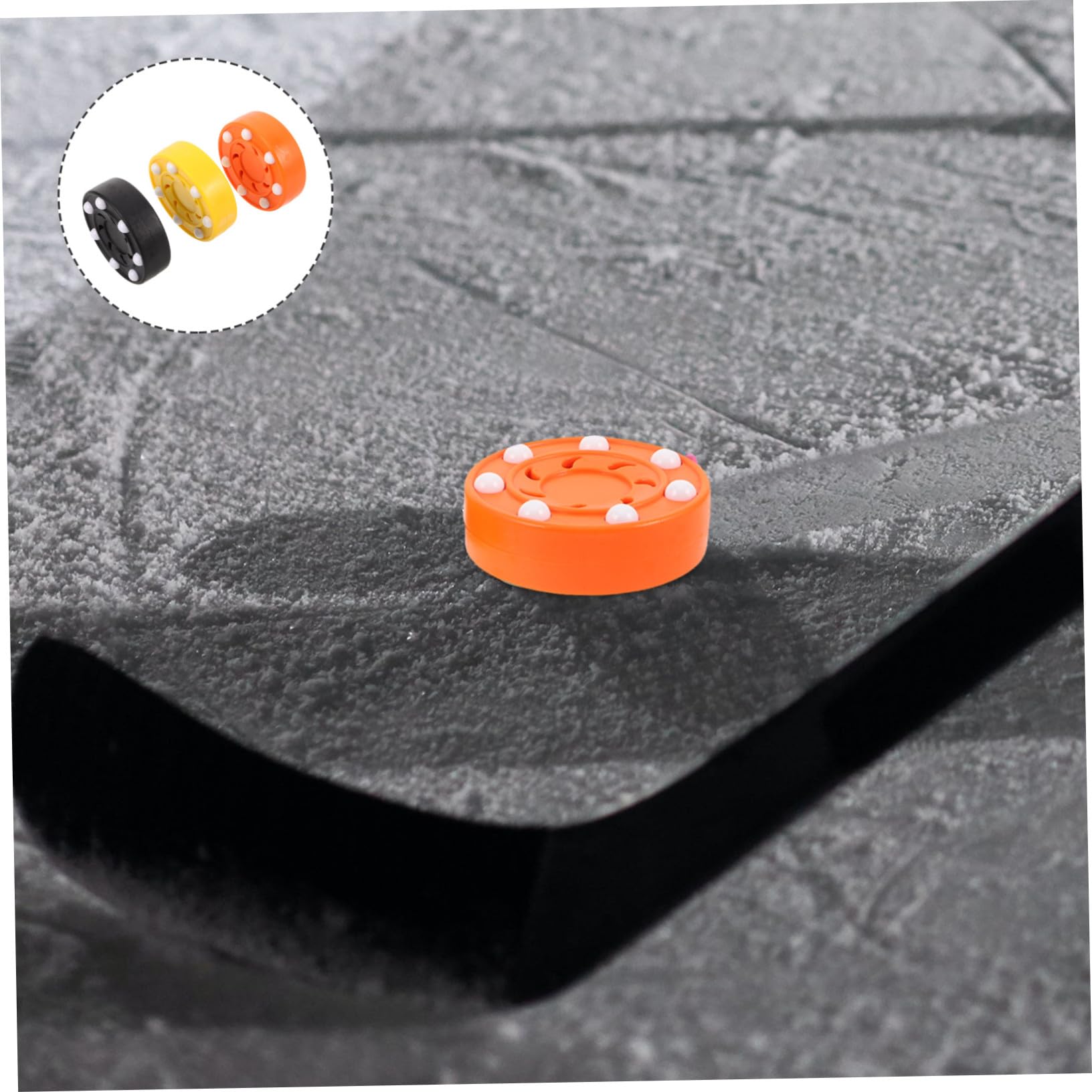 3 Piezas Bolas de Roller Hockey para Entrenamiento y Práctica Fácil de Agarrar Deslizamiento para Interior y Exterior
