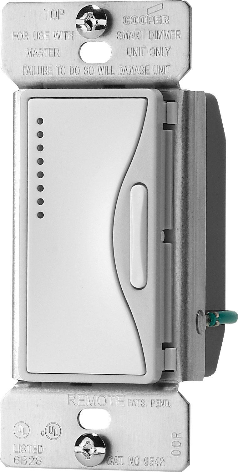 EATON 9542WS Core Aspire 9542 Preset Smart Dimmer, 120 Vac, 600 W, 1 P, Satin, White