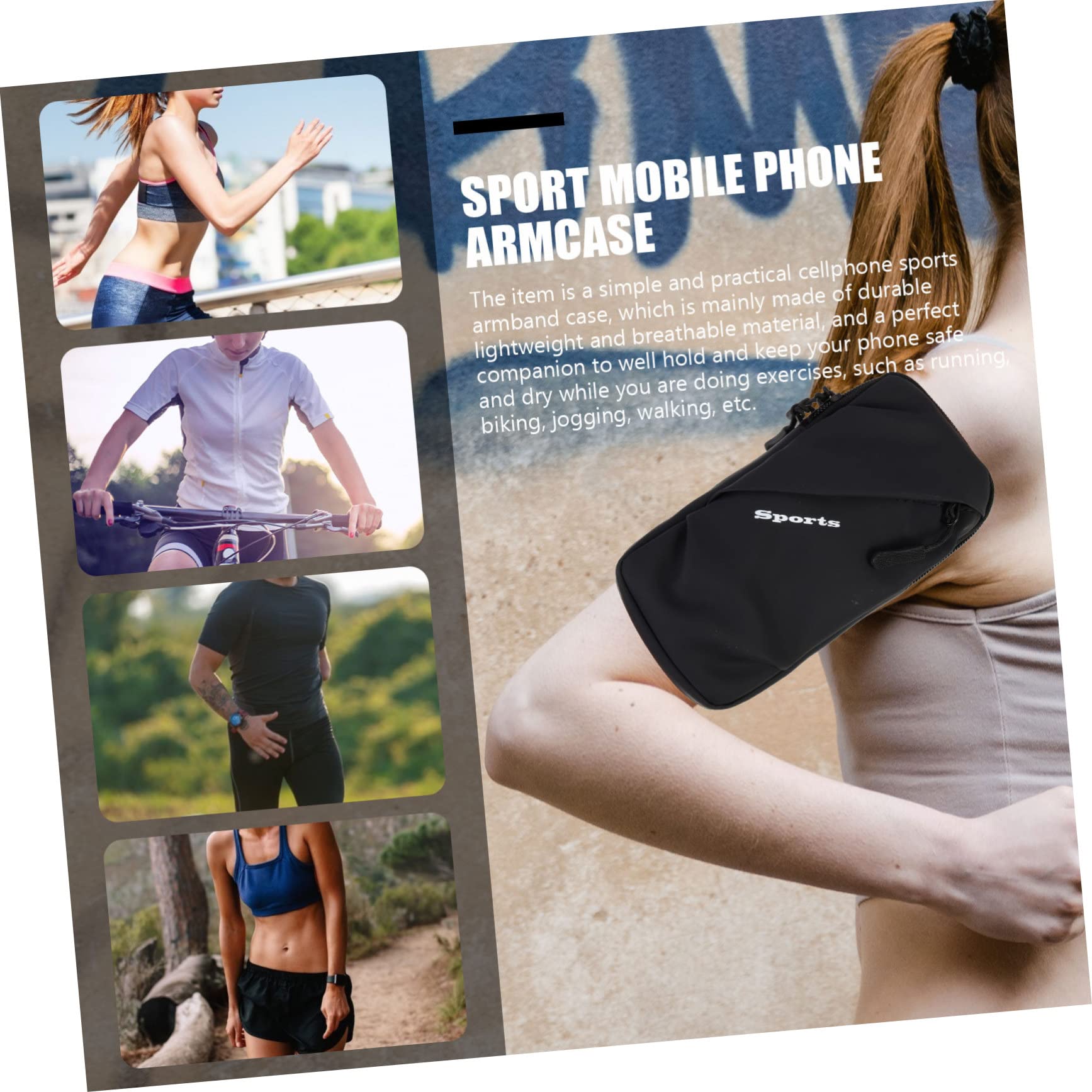 jojofuny 4pièces Brassard De Sport pour Téléphone Portable Pochette De Course Étanche pour Jogging Et Activités Extérieures Compatible avec Les Smartphones