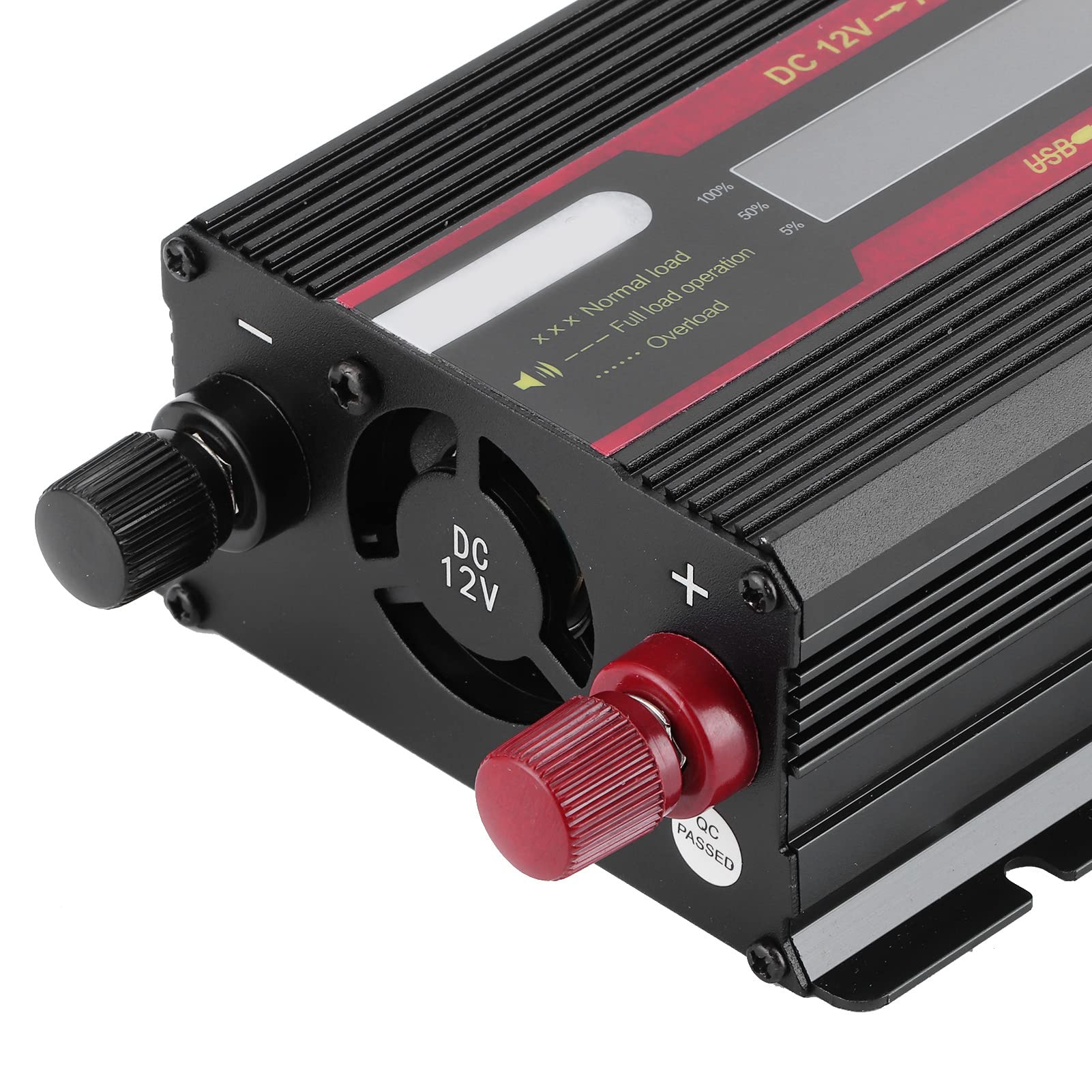 Inversor de Coche, Convertidor de Ondas Sinusoidales Modificadas de Potencia Máxima de 3000W, Pantalla LCD para Accesorios de Viaje y Camping