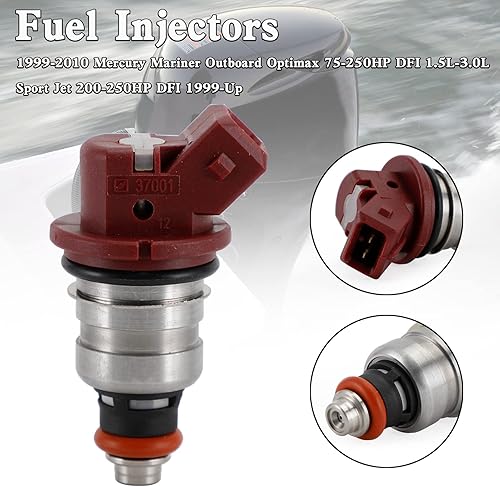 Miniatura 2 de Frezon 1 inyectores de combustible aptos para Mercury Mariner fuera de borda Optimax 75-250HP DFI 1.5L-3.0L 1999-2010, DFI 200HP 1999, Mariner 115