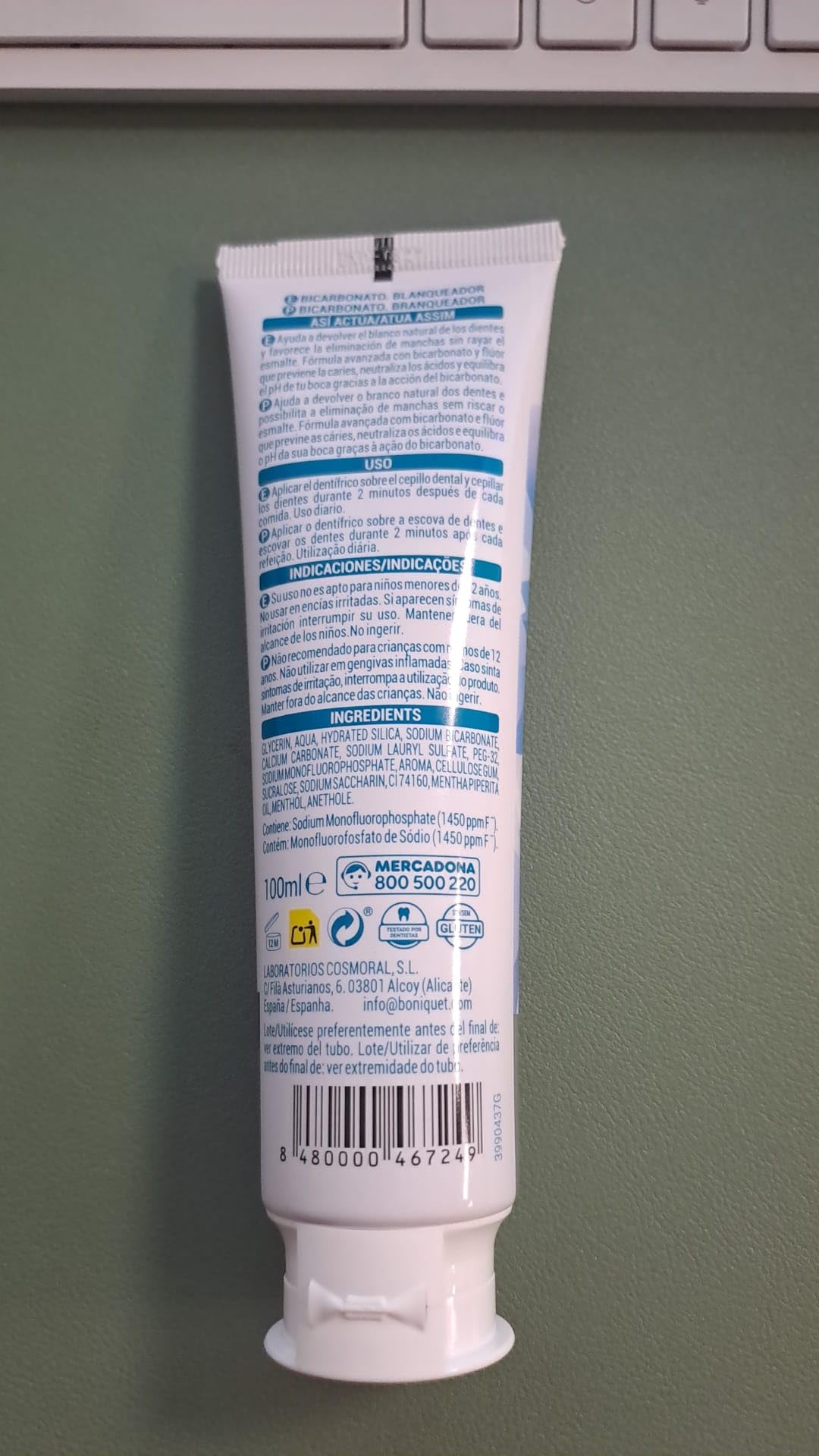 Confezione 3 Dentifrici Sbiancanti con Bicarbonato - 3 x 100 ml