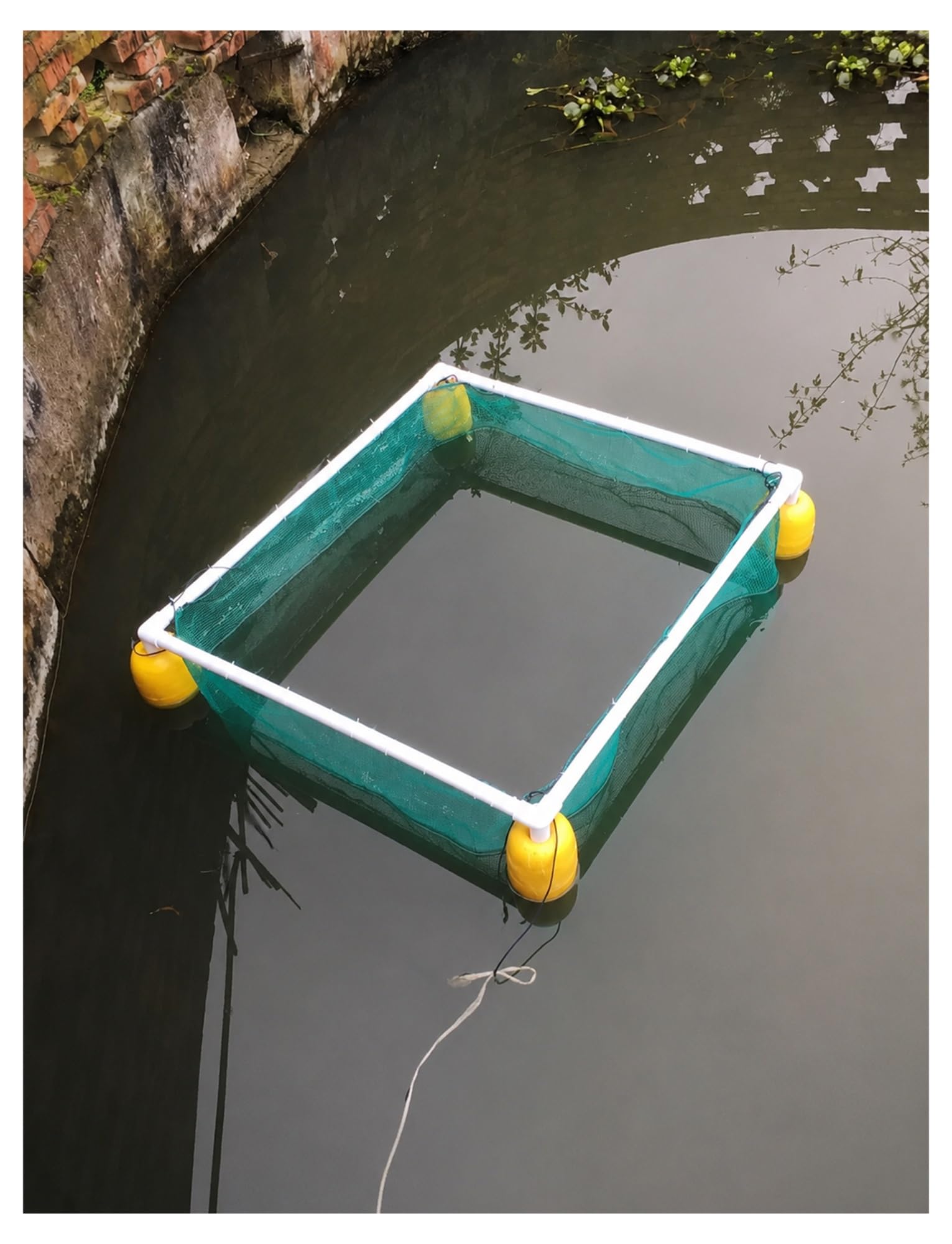 Fischhälter Netz 3 mm mit PVC-Rahmen und großen Schwimmern