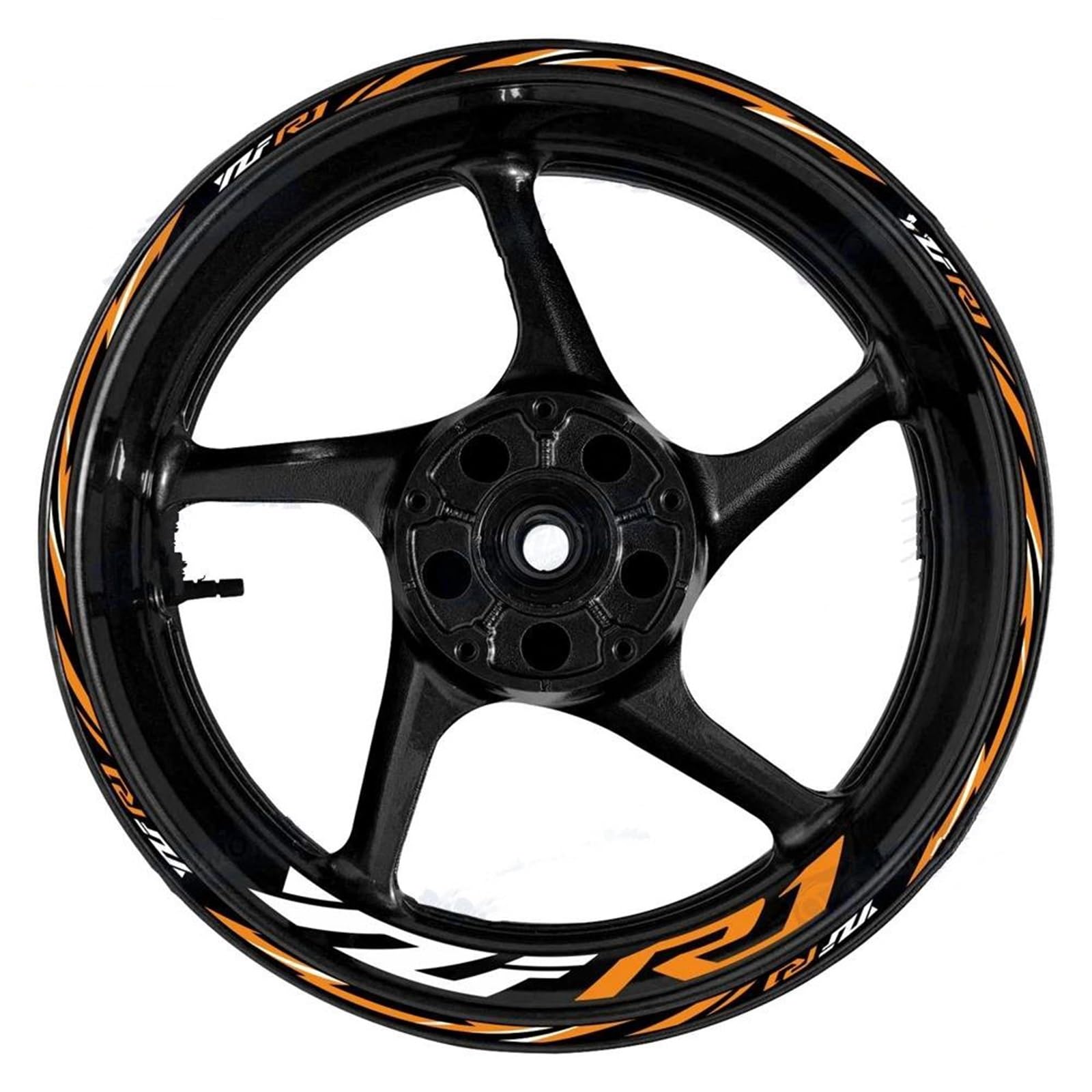 Motorcycle Front Rear Wheel Stickers Decorate Rim Motorbike Hub Tape Decal for Yamaha YZF R1(Color23)