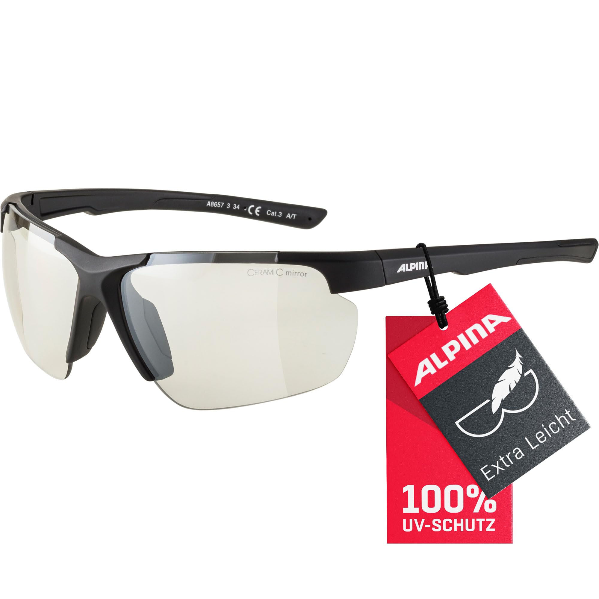 ALPINA DEFEY HR - Verspiegelte und Bruchsichere Sport- & Fahrradbrille Mit 100% UV-Schutz Für Erwachsene