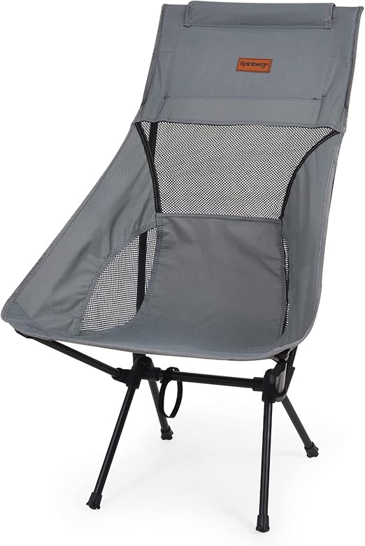 Rainberg Ultra Lightweight High Back Camping Chair, Folding Chair