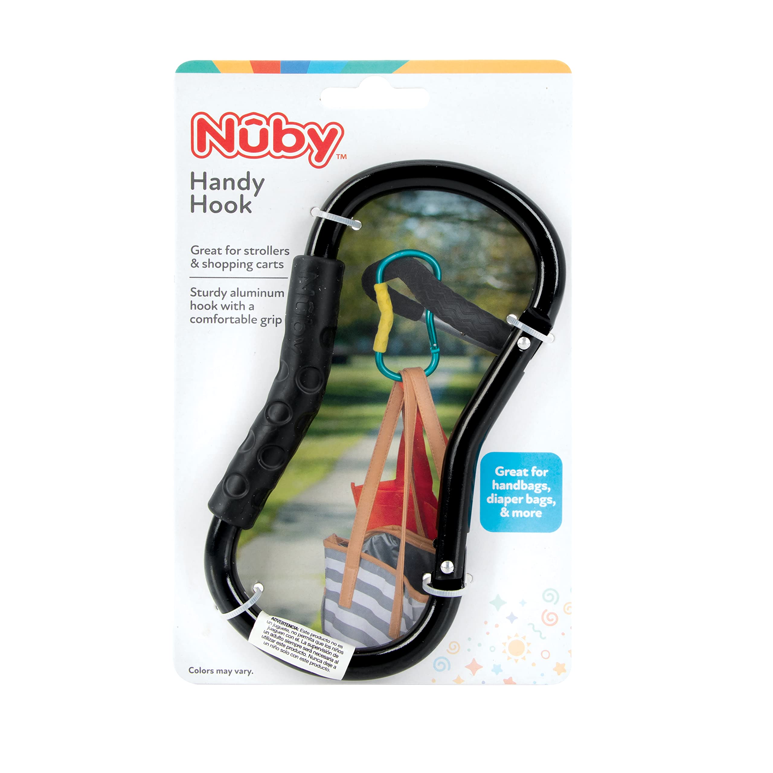 Nuby Baby Stroller Hook For Diaper Bag Handy Hook Baby Stroller Accessory  Easy Grip Clip Black