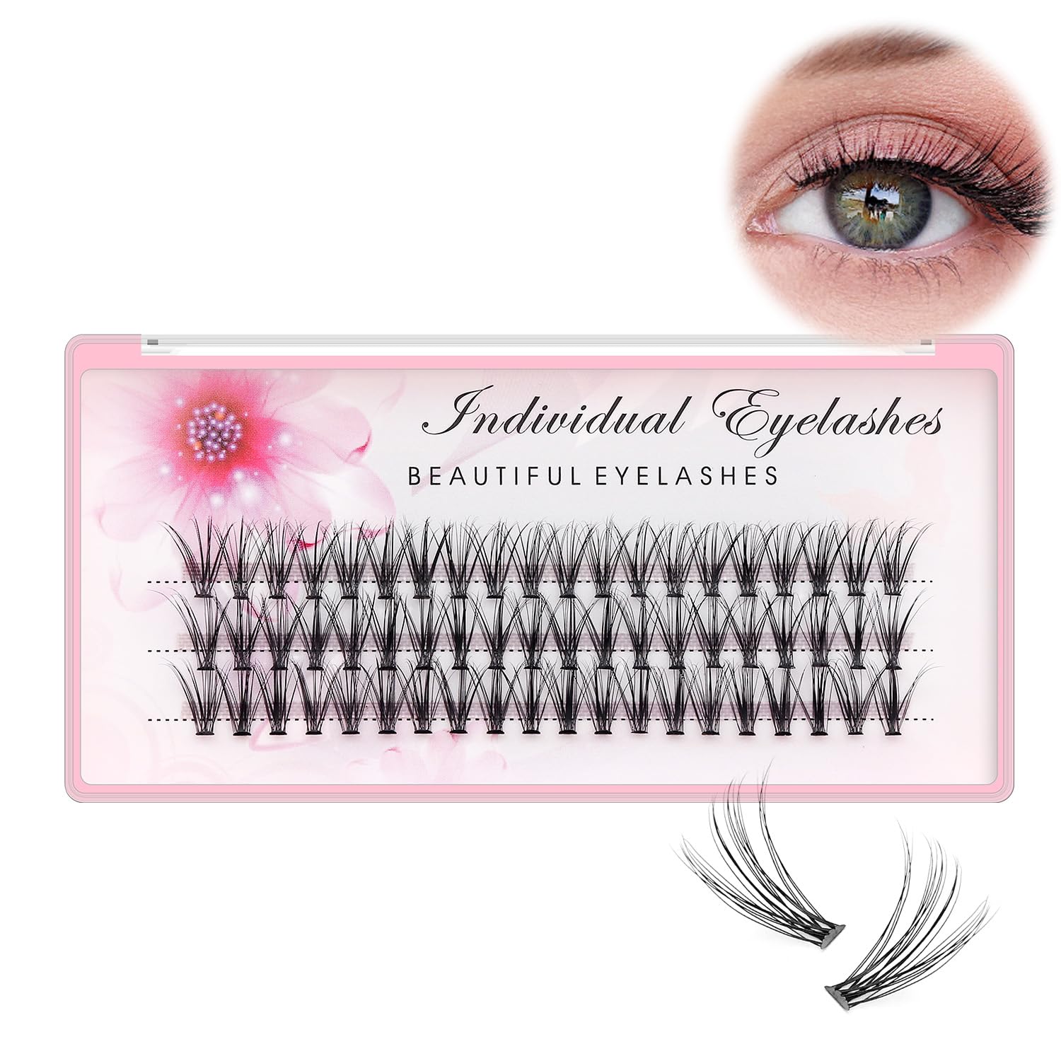 Individual False Eyash Clusters Synthetic Fiber Lash Extensions