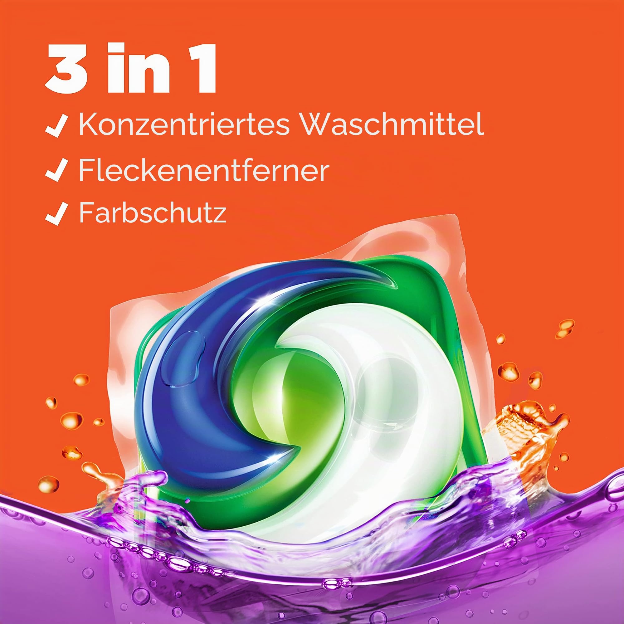 Tide PODS 3-in-1 HE Turbo Waschmittel Pacs, Frühlingswiesenduft, 81 Stück – Verpackung kann variieren