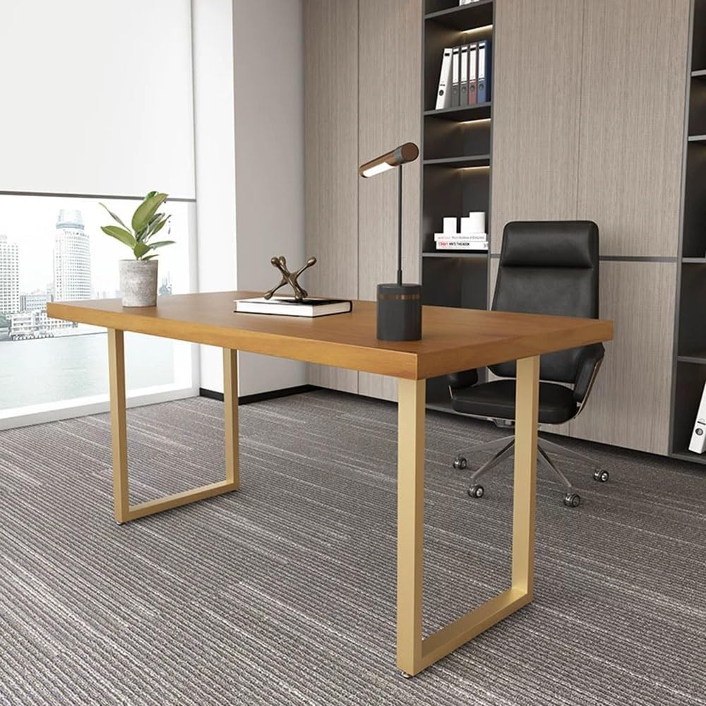 Set of 2 Table Legs Metal Steel Desk Legs Heavy Duty Furniture Replacement Feet Wide 30/40/50cm DIY Coffee Table Legs Office Table Legs(Gold,Width 12 x High 28in)