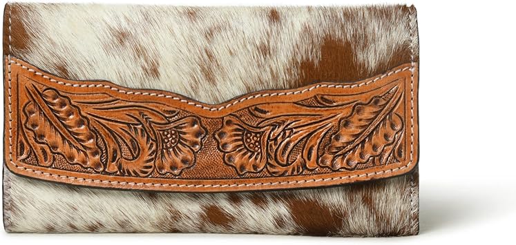 ADYAN Western Leather Small Wallet for Women Multi Credit Card Slots Purse for Ladies Clutch Purses