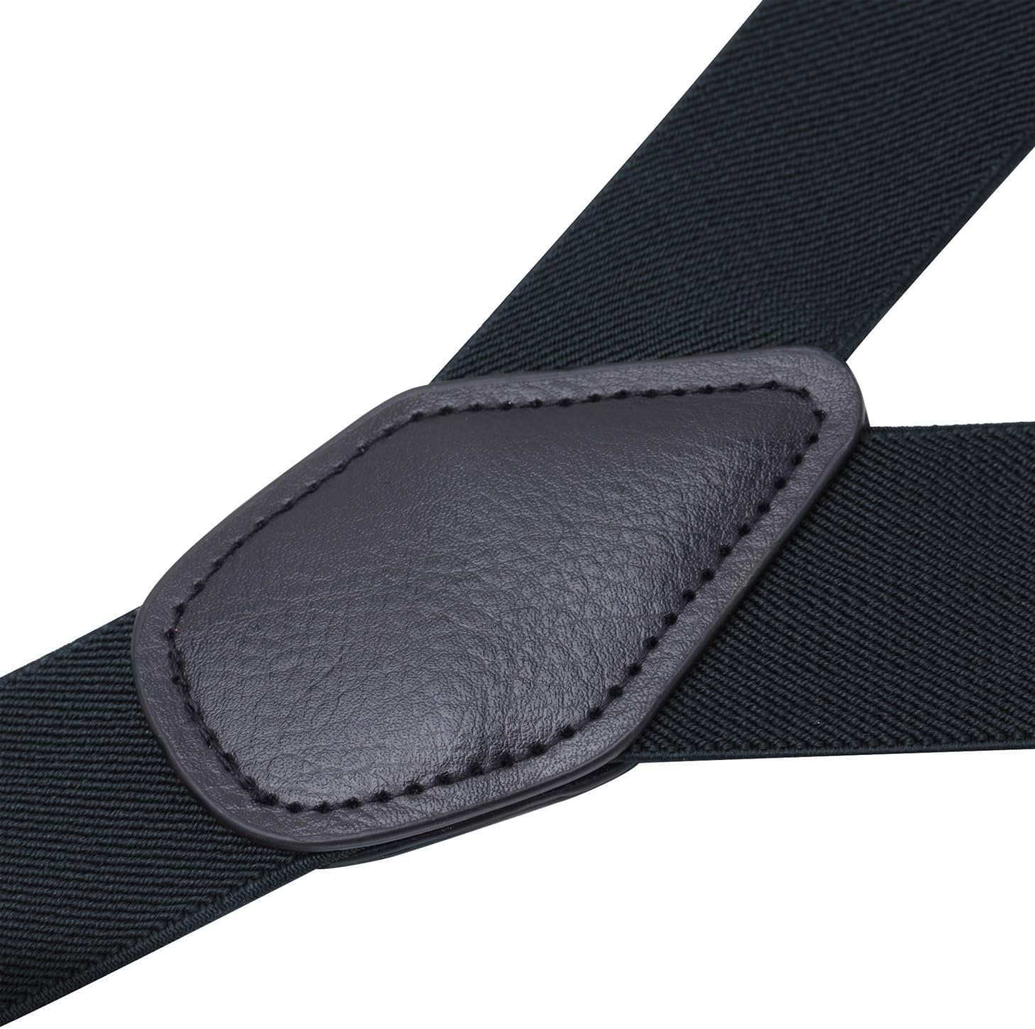 Buyless Fashion Butten End Suspenders for Men - 48" Adjustable Straps 1 1/4" - Y Shape - Image 3