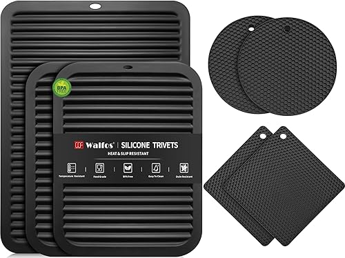 Miniatura 10 de Walfos - Alfombrillas de silicona para microondas, resistentes al calor, multiusos, antideslizantes, sin BPA y aptas para lavavajillas, perfectas