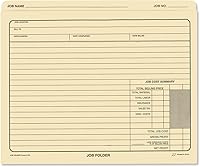 Vista 2 de NextDayLabels - Carpetas de trabajo Classic Manila File Jacket de 10 x 12 pulgadas - Resistente - Preimpresas para rastrear el progreso del trabajo
