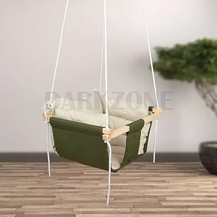 Shyona Swing for Kids | Jhula for Kids/Baby | Baby Swing Hanging Indoor Outdoor | Baby Garden Swing with 2 Pillows (6 Months to 4 Years, Up to 20 Kg, B Yellow)