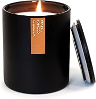 Vista 26 de Calyan Wax Co. Vela perfumada de palo de rosa y ámbar – 75 horas de combustión – Velas de cera de soja no tóxicas de lujo – Vela en tarro negro