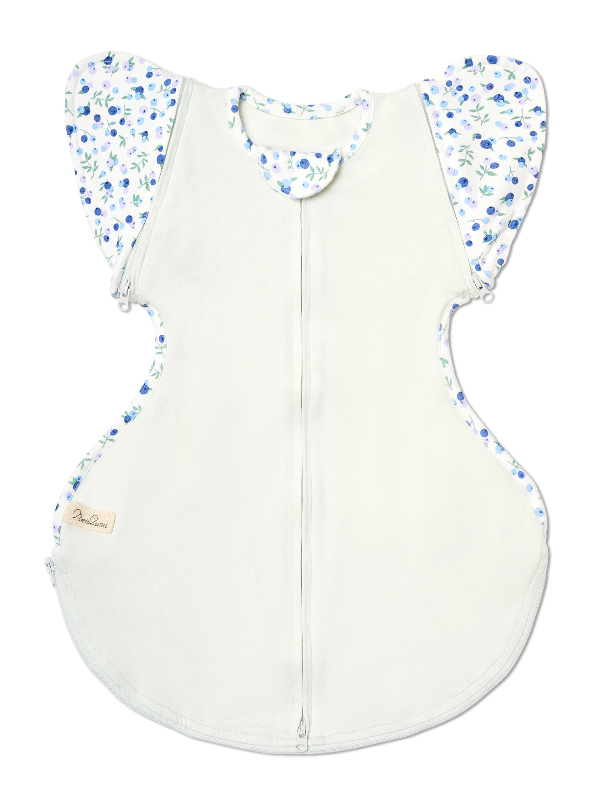 [Neclumi] ねくるみ 秋 冬 スワドル 新生児用 足元オープンで夜間オムツ替えラク 腕出しOK 綿96% 伸縮生地 洗濯機・乾燥機OK 足元オープン IHDI認証 M字設計 助産師の声から