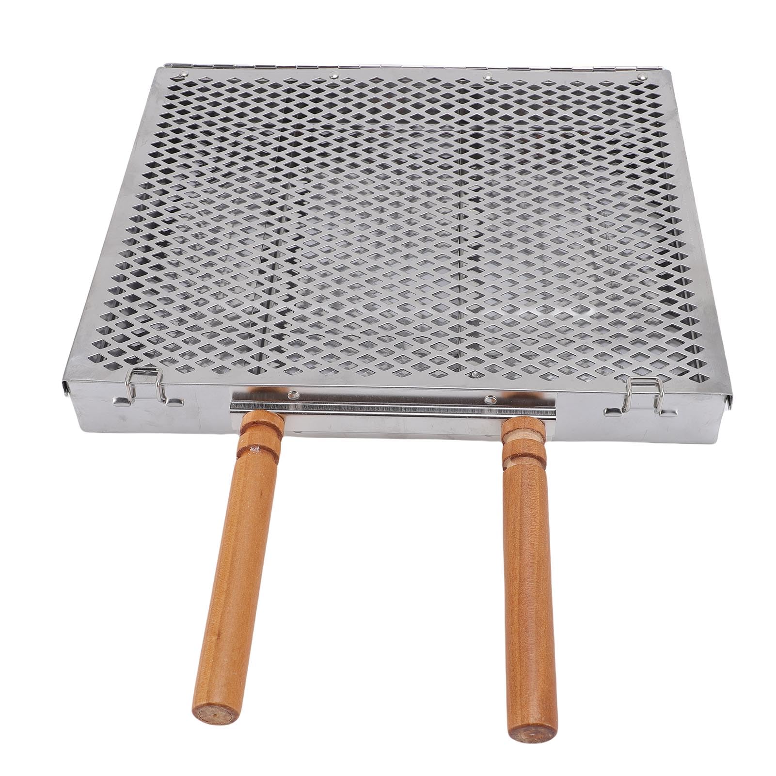 Fabater Cestino per Grill Barbecue Realizzato in Acciaio Inossidabile con una Sala da Personalizzabile per Cibi Versatili, per Griglie da Giardino (doppia maniglia)