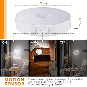 EverBrite 6 Pack Puck Lights with Remote, Wireless Closet and Under Cabinet Lights, Rechargeable Motion Sensor, Dimmable, Timable, Magnetic Attract - for Closet, Drawer, Stair, Bedroom