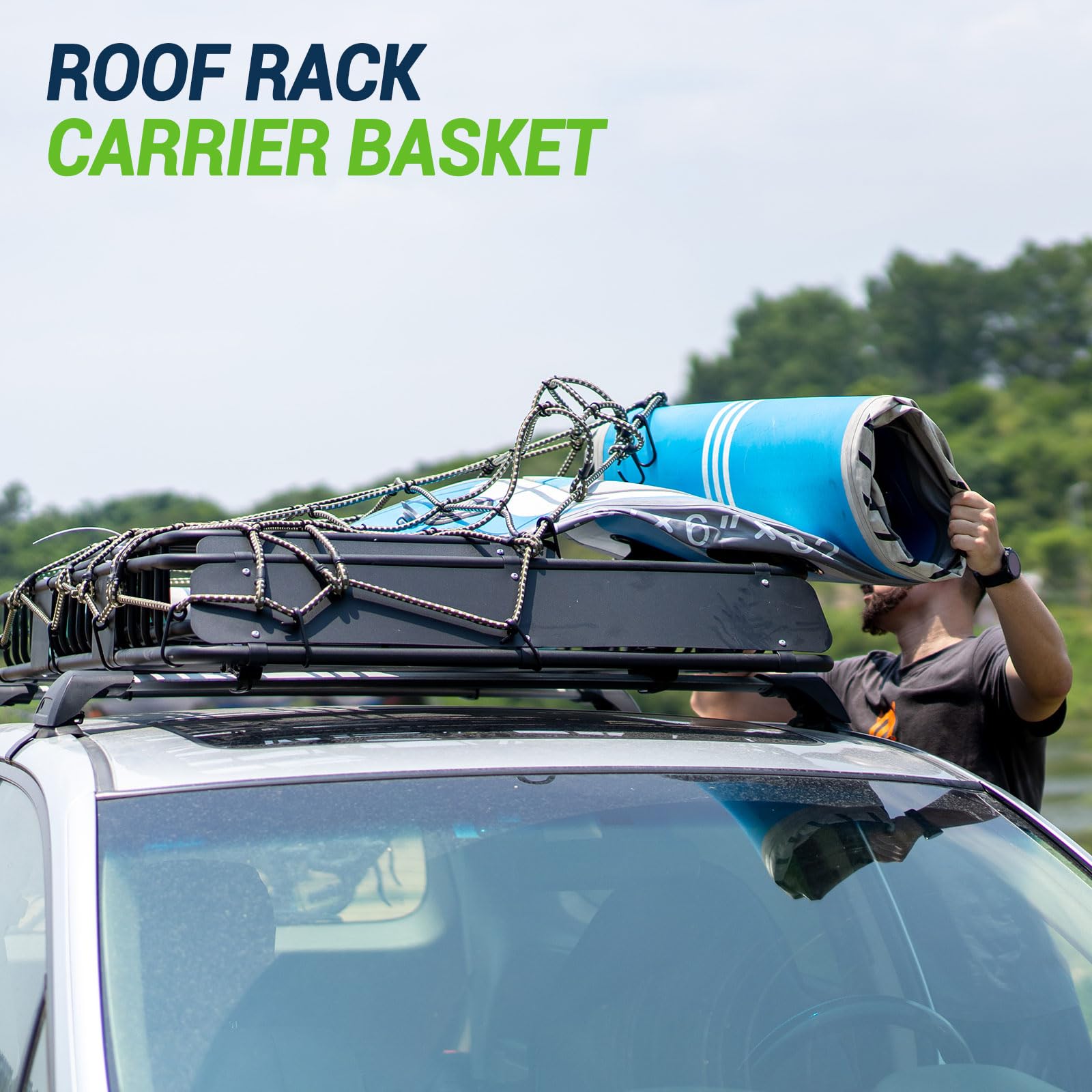 Roof Rack Cargo Carrier Basket Universal Rooftop - 64