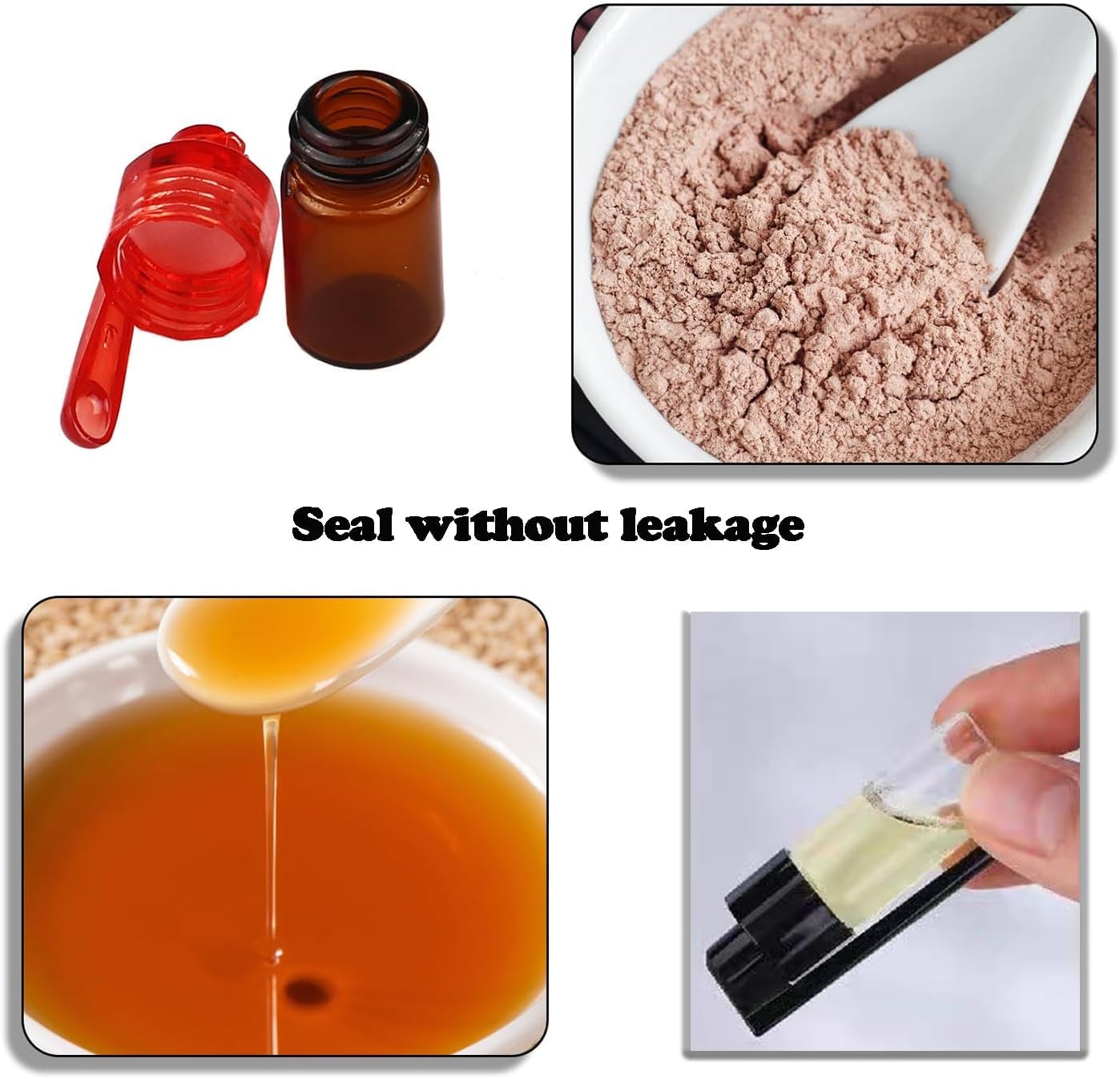 10 Pièces Mini Bouteilles D'Épices en Poudre avec 1 Mini Entonnoir, Outil pour Poudre D'Épices, Adapté pour L'extérieur, Le Camping et les Voyages. (3.6 ml)