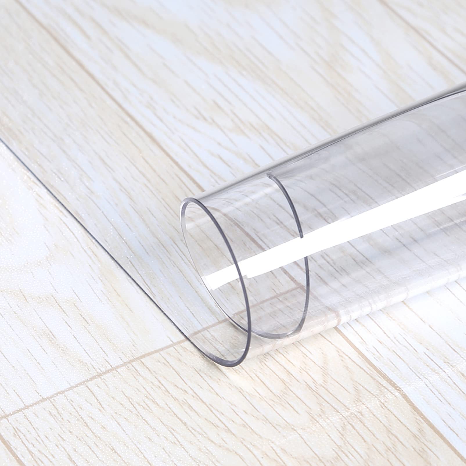 Tappetino in PVC trasparente per sedia per ufficio e casa, protezione per pavimenti in resina antigraffio (1,5 mm, 120 x 180 cm), ideale per pavimenti in legno, tappeti e taglierini