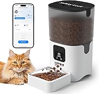 PAPIFEED 6L WiFi Automatic Cat Dog Feeder with App Control, Stainless Steel Bowl, Easy Clean, 1-10 Meals/Day Remote Feeding