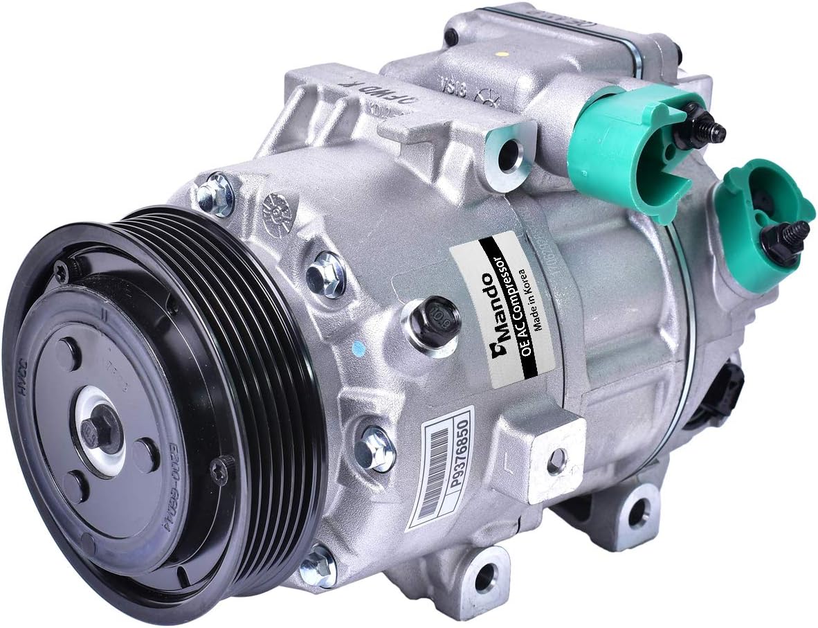 Mando 10A1498 AC Compressor with Clutch, front view