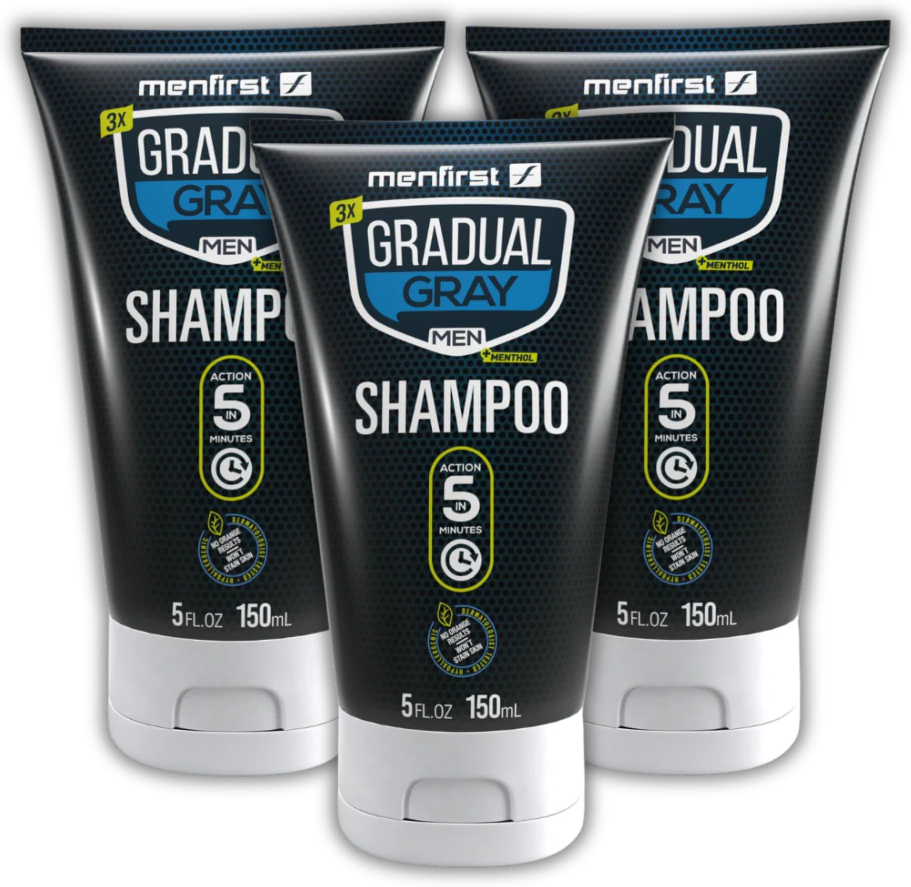 MENFIRST Gradual Gray Hair Shampoo for Men - Darkening